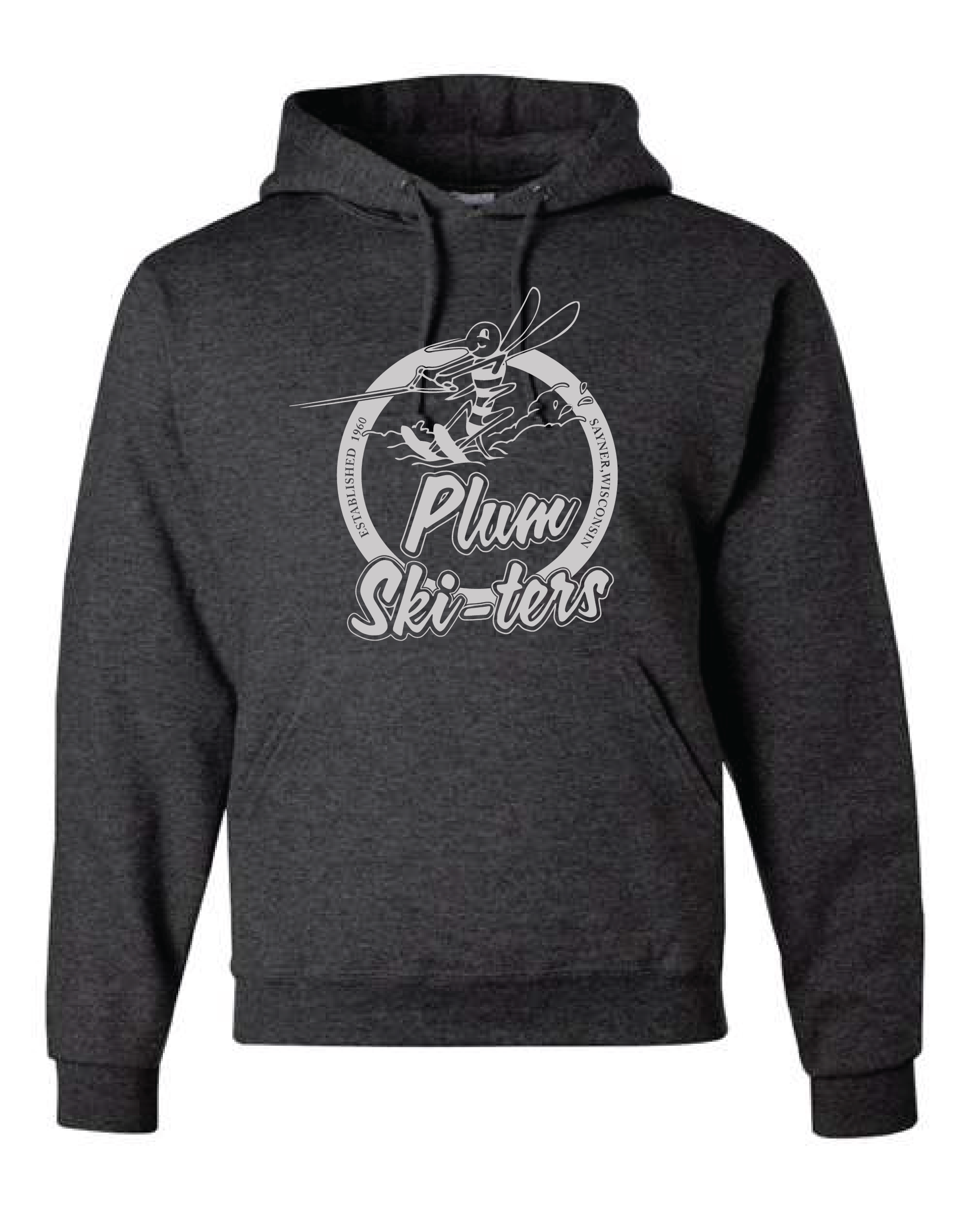 Plum Ski-ters Circle Logo Adult Unisex Hoodie