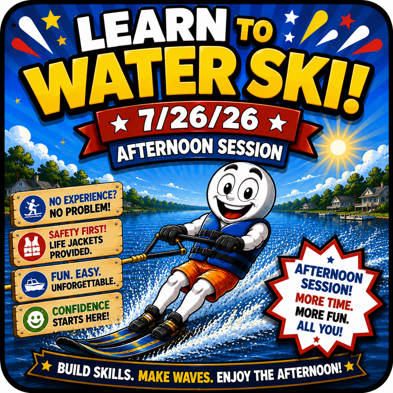Learn to Ski – Afternoon Session 🌊 July 26th, 2026