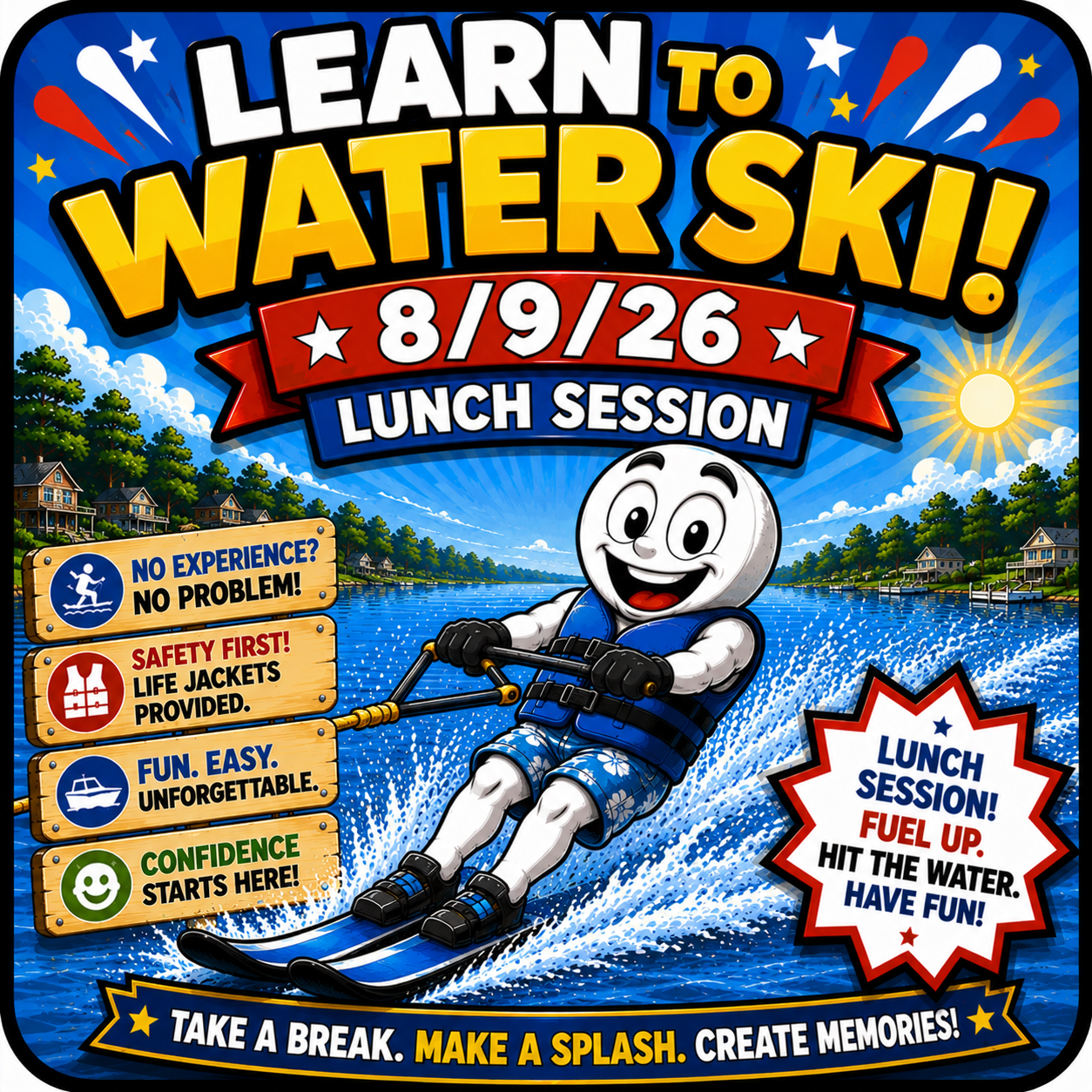 Learn to Ski – Lunch Session ☀️ August 9th, 2026