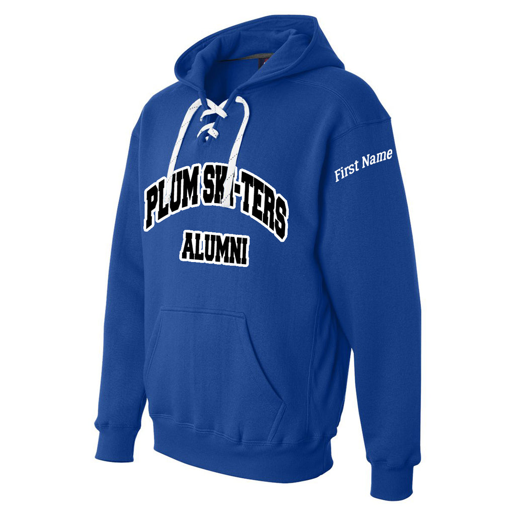 Personalized Plum Ski-ters Alumni Lace-Up Hoodie