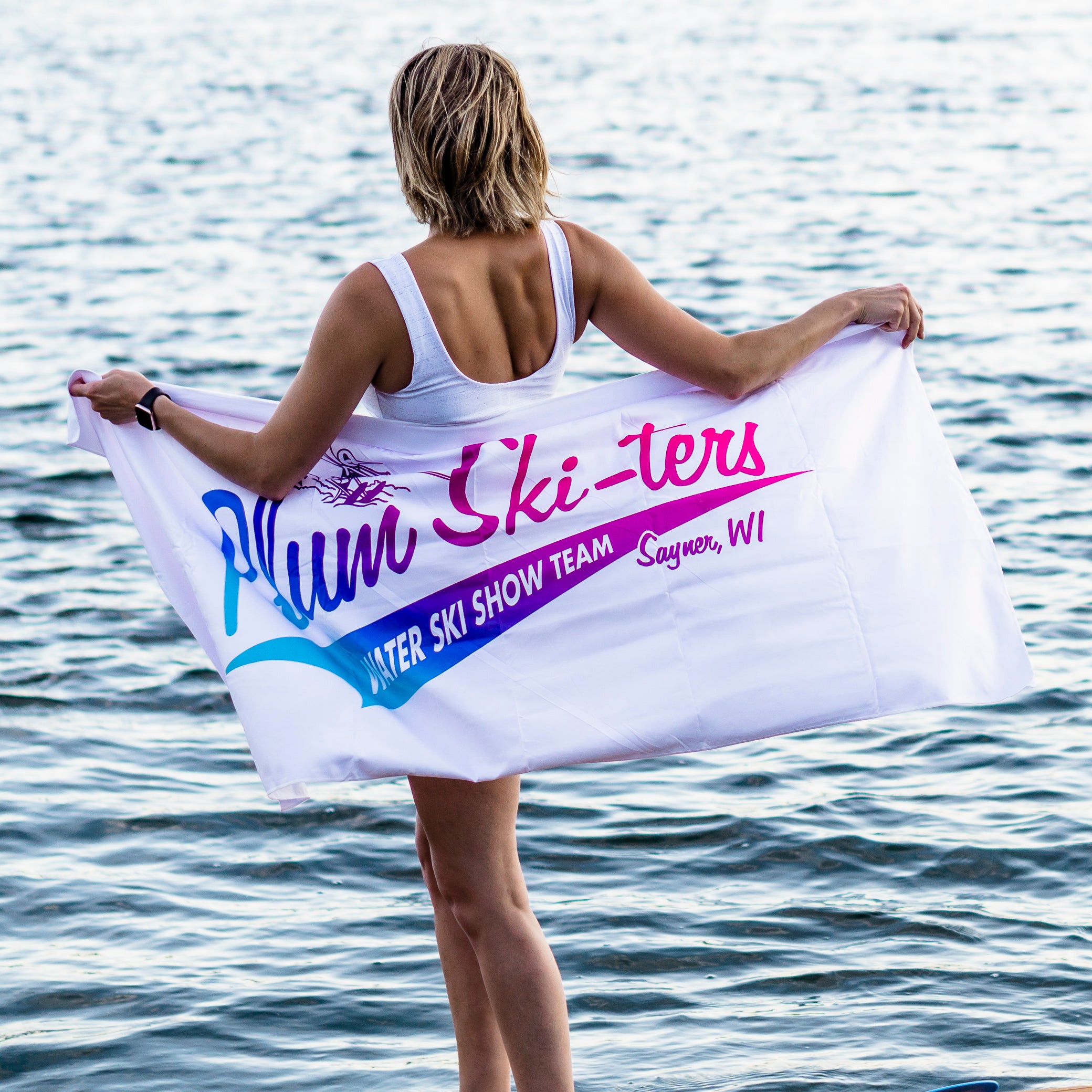 Plum Ski-ters Lightweight Quick-Dry Beach Towel