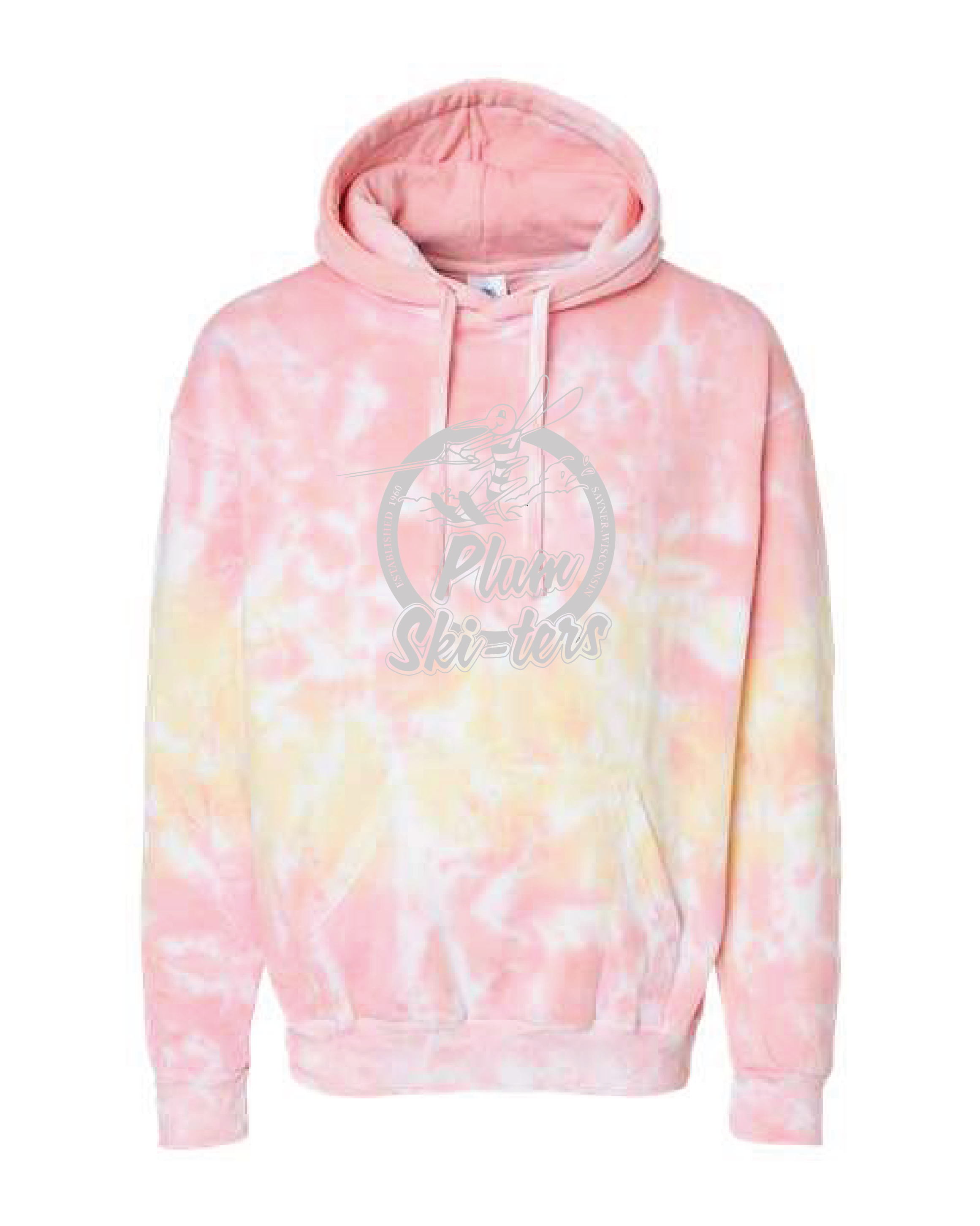 Plum Ski-ters Circle Logo Youth Tie-Dye Hoodie