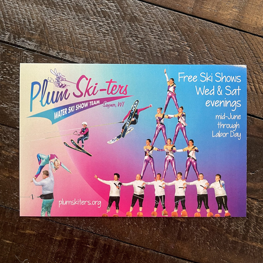 Plum Ski-ters Stickers & Postcards