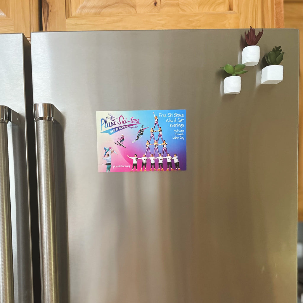 Plum Ski-ters Stickers & Postcards