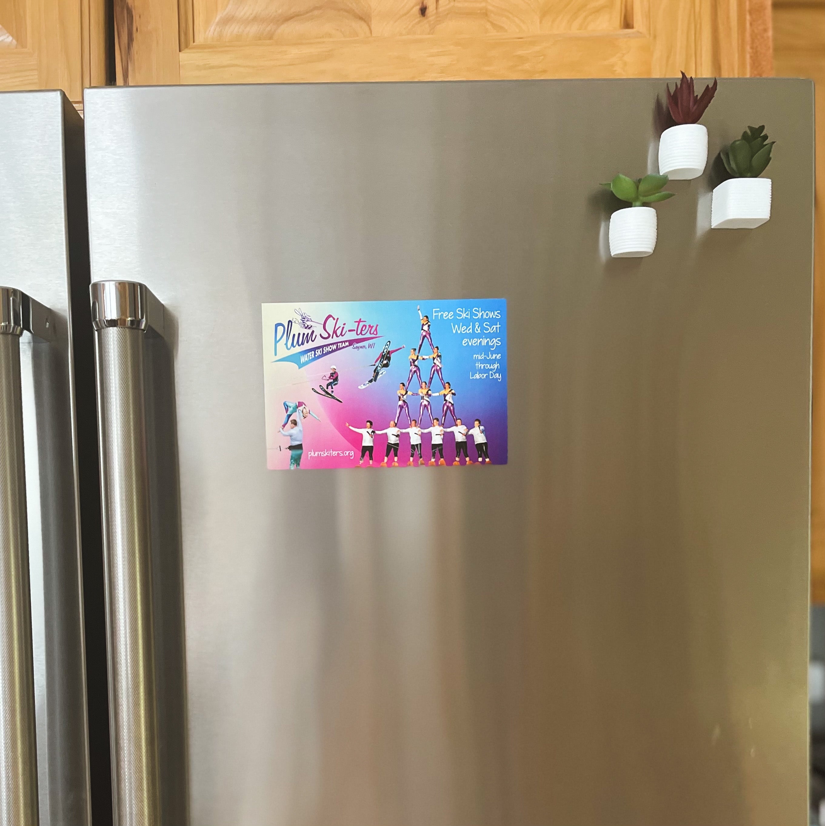 Plum Ski-ters Stickers & Postcards