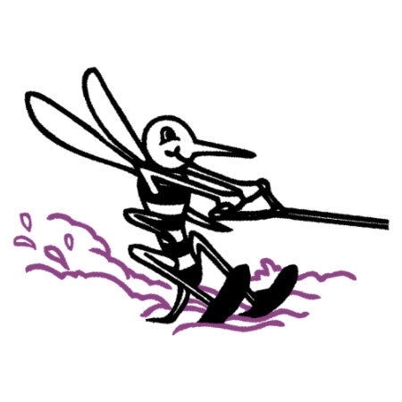 Plum Ski-ters Stickers & Postcards
