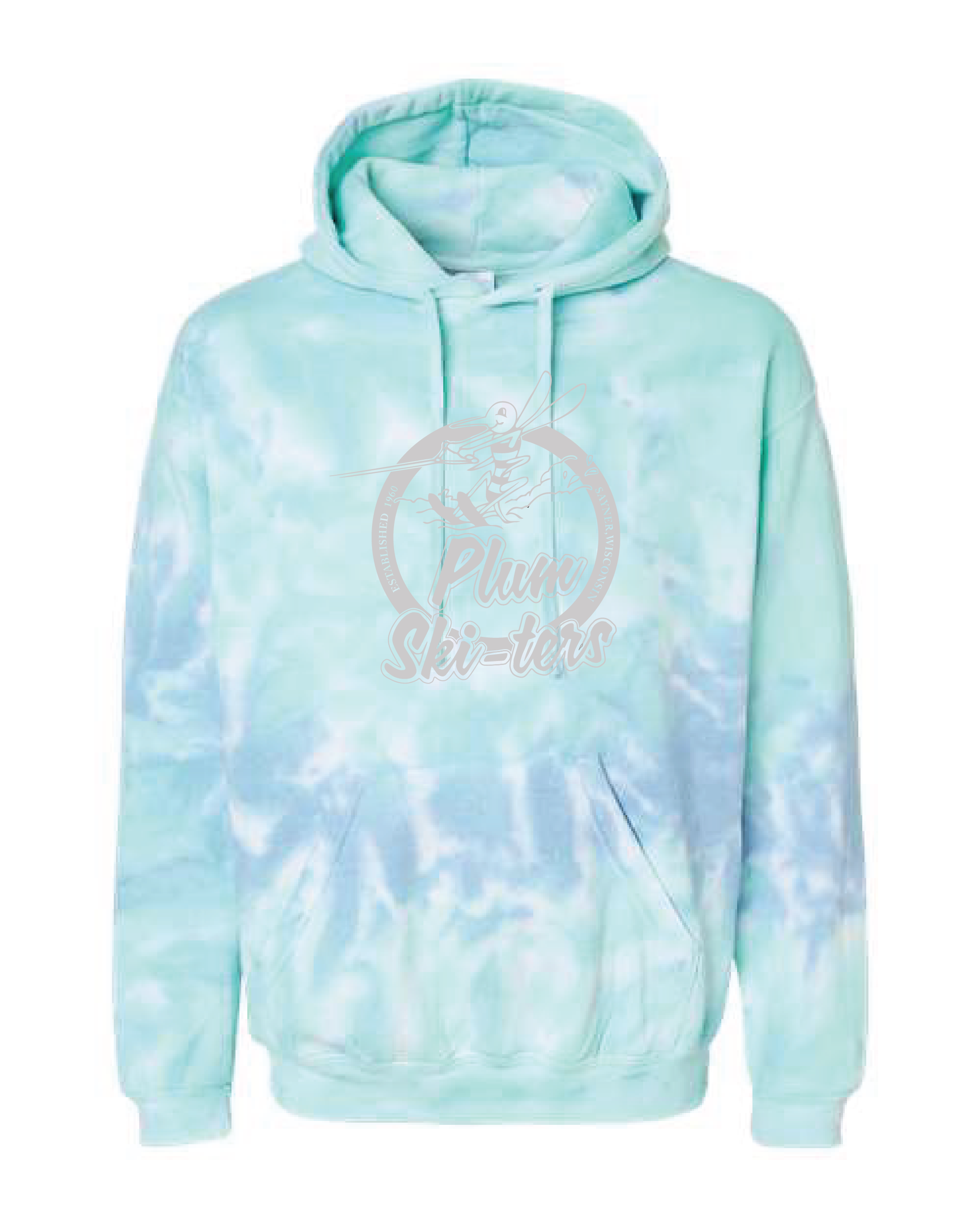 Plum Ski-ters Circle Logo Youth Tie-Dye Hoodie